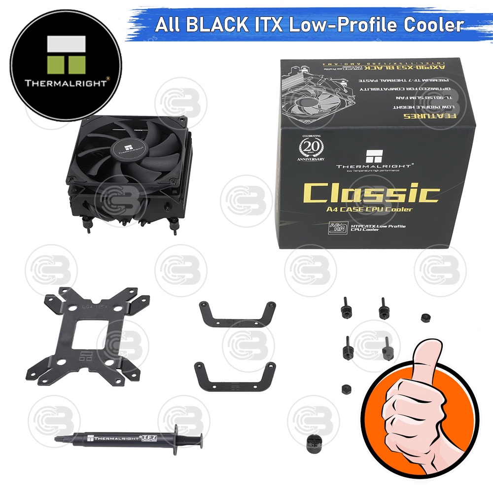 [CoolBlasterThai] Thermalright AXP90 X53 Black Low-Profile CPU Cooler with 4 Heatpipes (AM5/LGA1851 Ready) ประกัน 6 ปี