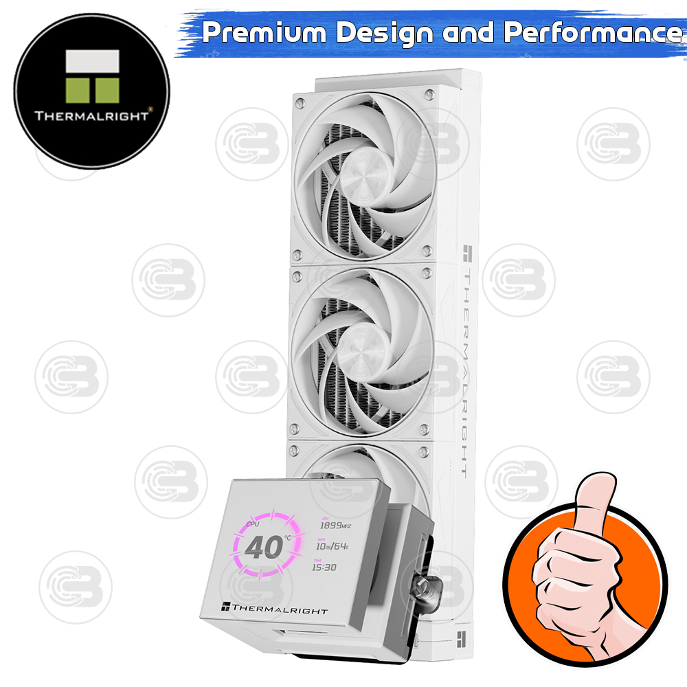 [CoolBlasterThai] Thermalright Stream Vision 360 WHITE 3.5-Inch Screen AIO Liquid CPU Cooler (AM5/LGA1851 Ready) ประกัน 5 ปี