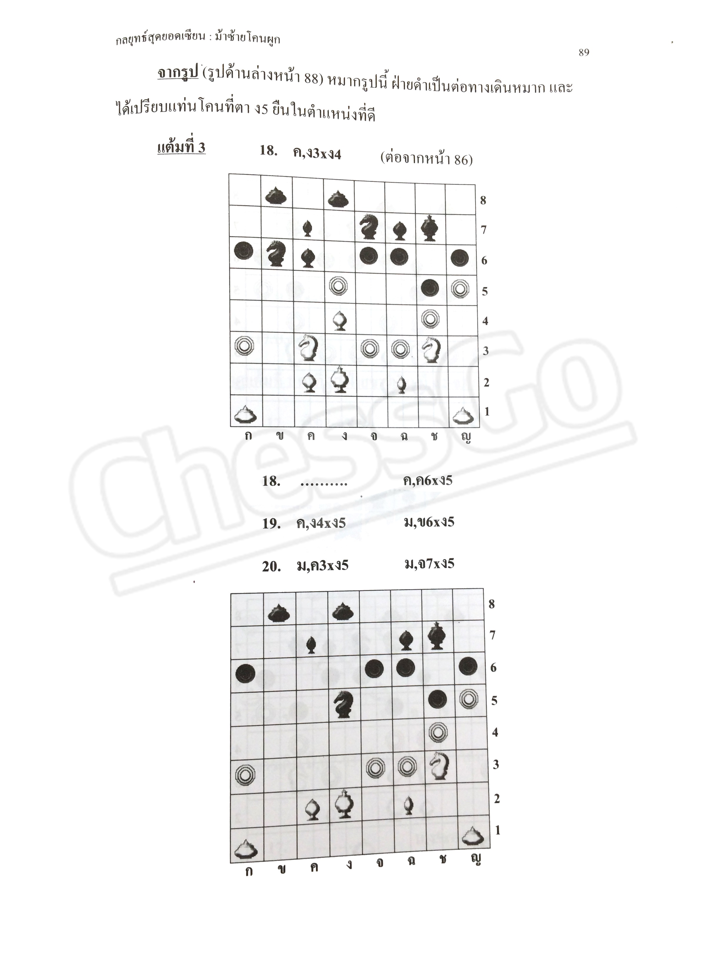 หนังสือหมากรุกไทย กลยุทธ์สุดยอดเซียน ฉบับตีม้าซ้าย