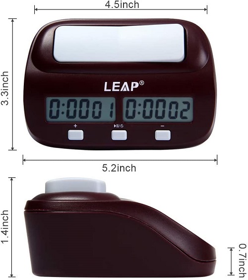 นาฬิกาจับเวลาหมากรุกแบบดิจิตอล Leap Digital Clock PQ9907s
