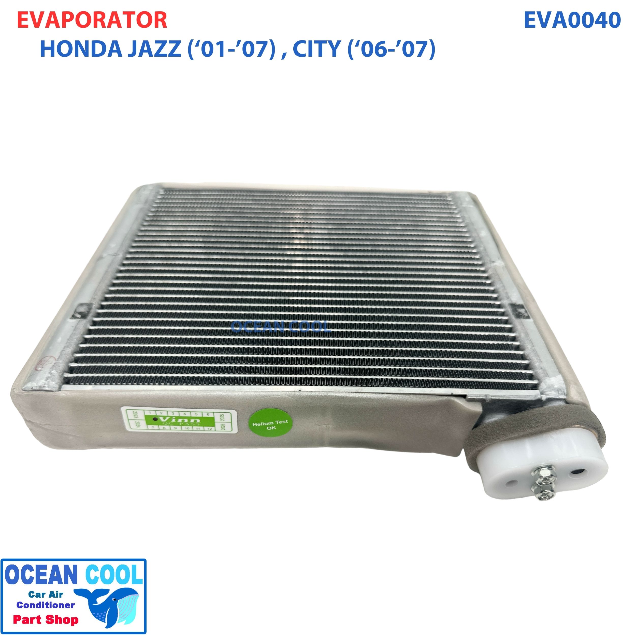 คอยล์เย็น ฮอนด้า ซิตี้ 2006 - 2007 , แจ็ส 2001 - 2007 EVA0040 Evaporator for HONDA CITY JAZZ 2002 2003 2004 2005 ตู้แอร์ คอยเย็น ฮอนด้า ซิตี๊ อะไหล่ แอร์ รถยนต์