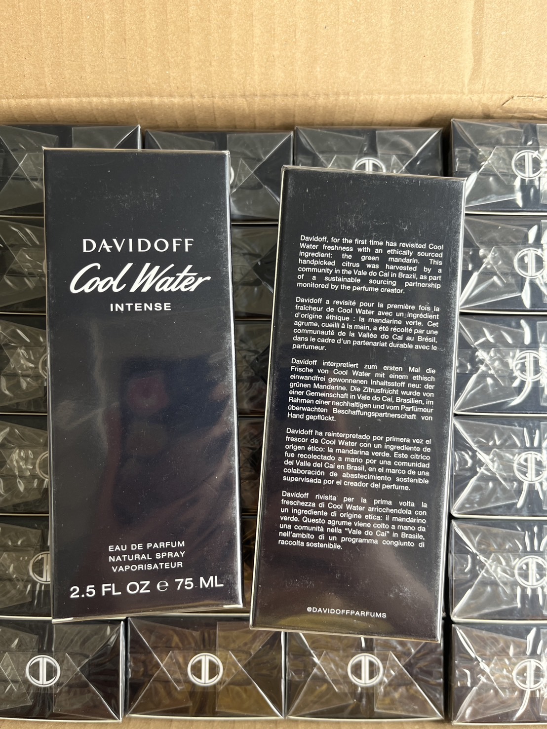 Davidoff Cool Water Intense Eau De Parfum 75ml. กล่องซีล ของแท้
