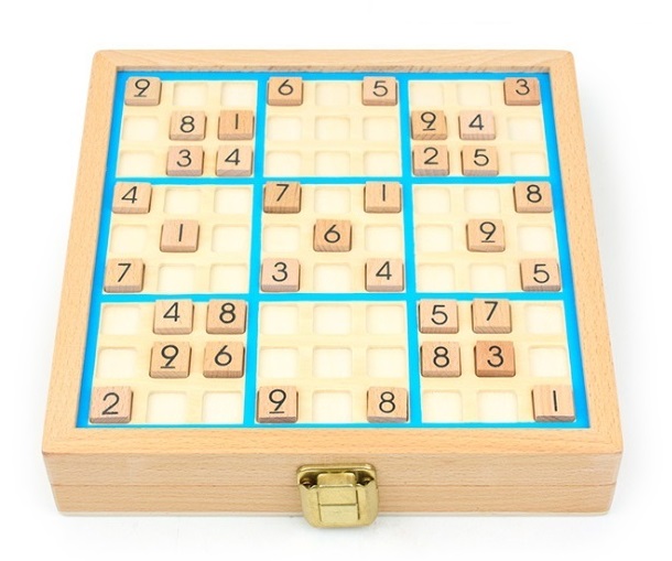 ซูโดกุไม้ 3in1 (กล่องฝาล็อค) Wooden Sudoku