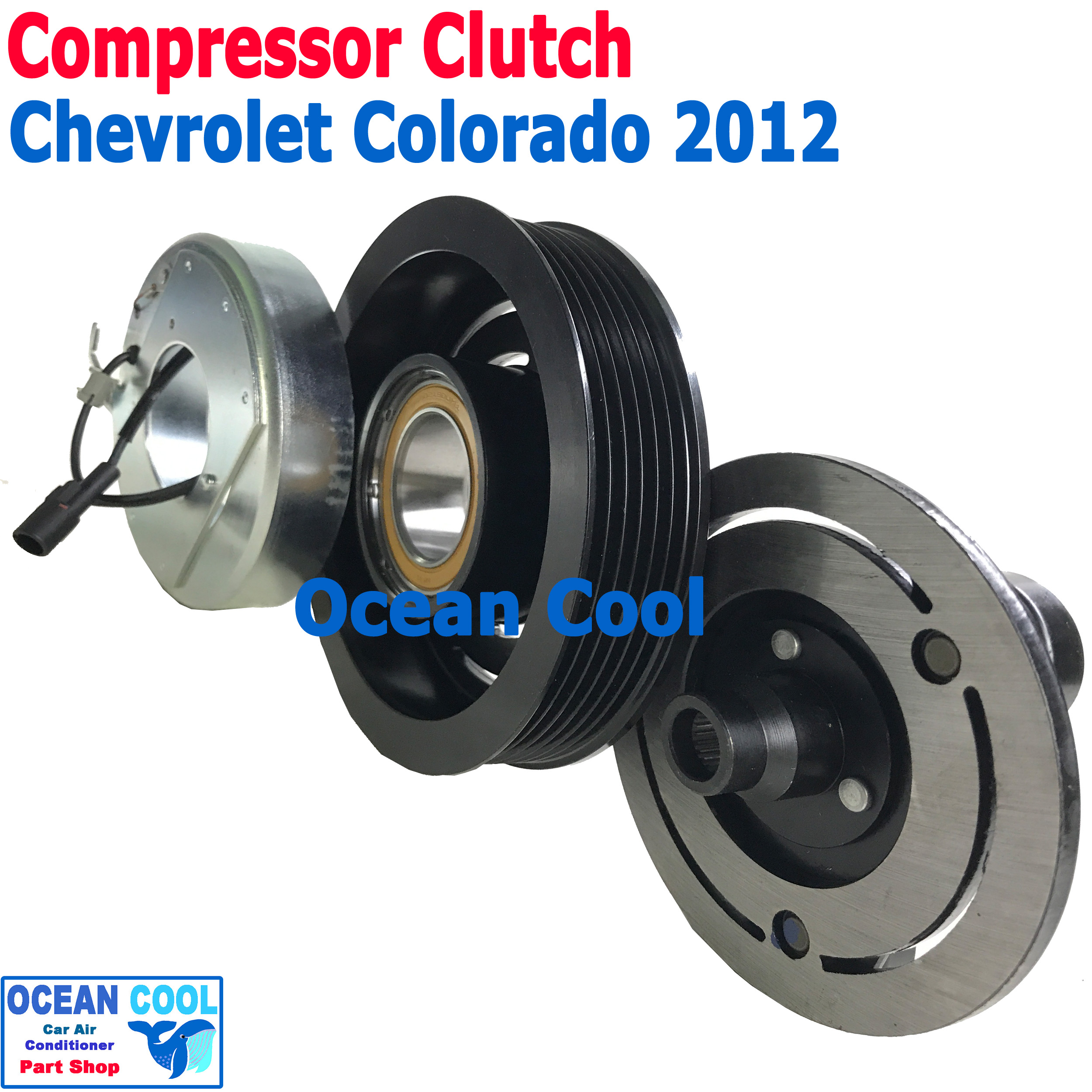 คลัชคอมแอร์ เชฟโรเล็ต โคโรลาโด 2012 - 2019 MGC0053 ลูกปืนมู่เล่ NSK แท้ Compressor Clutch Chevrolet Corolado 2012 - present ชุดหน้าคลัชคอมแอร์ อะไหล่ แอร์ รถยนต์ 2013 2014 2015 2016 2017 2018