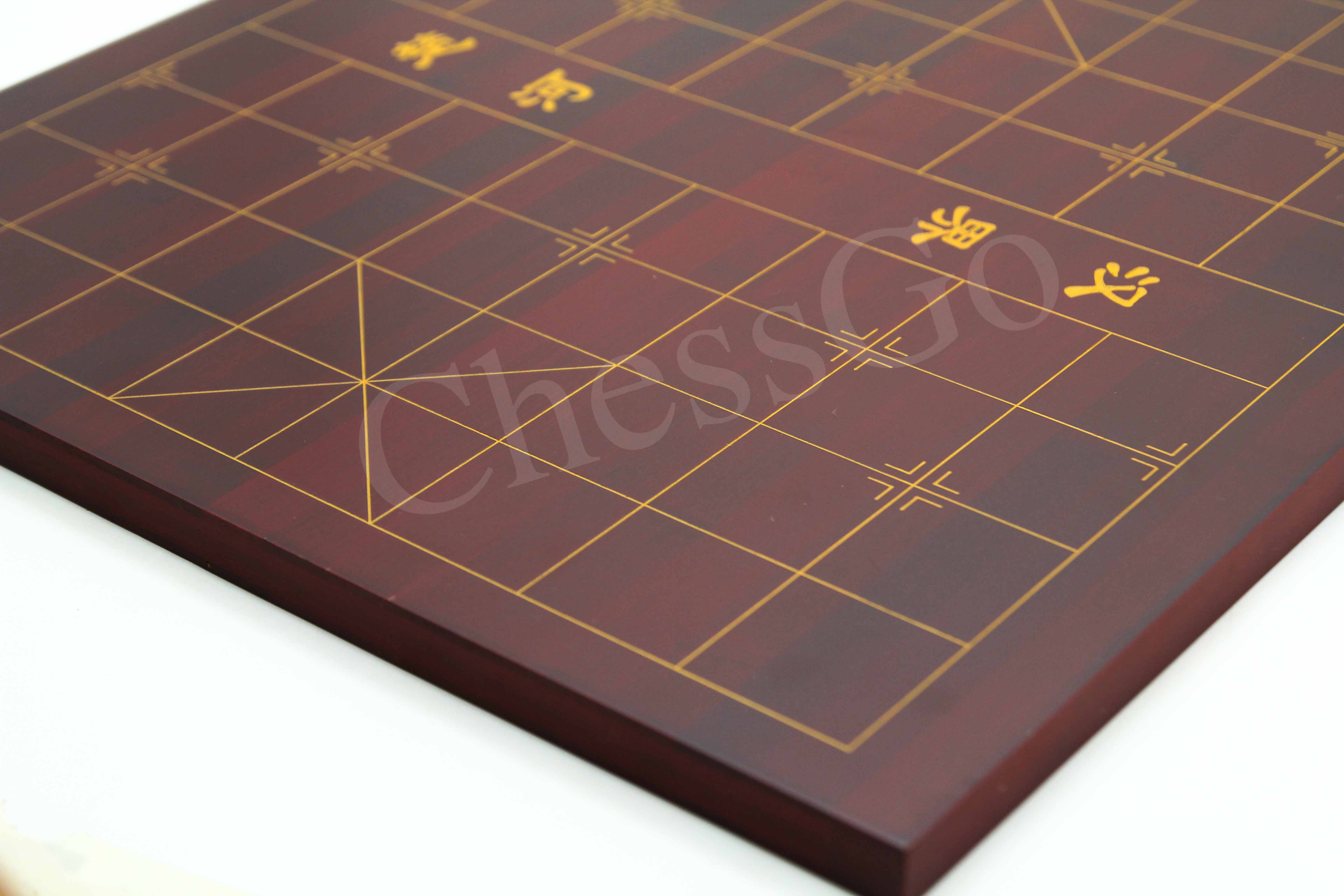 กระดานหมากล้อมไม้หนา19เส้น(สีไม้จันทร์แดง)