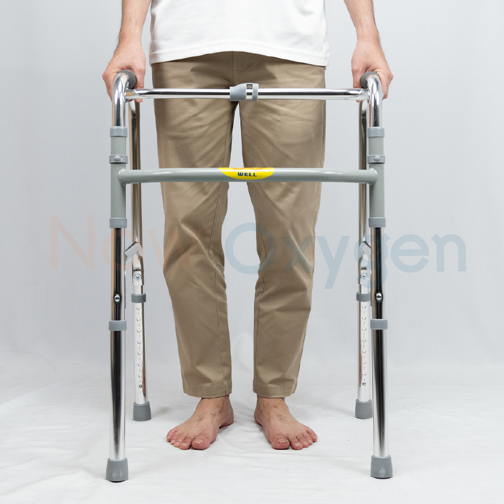 ไม้เท้าช่วยพยุง วอล์คเกอร์ (Walker) แบบ 4 ขา พับได้