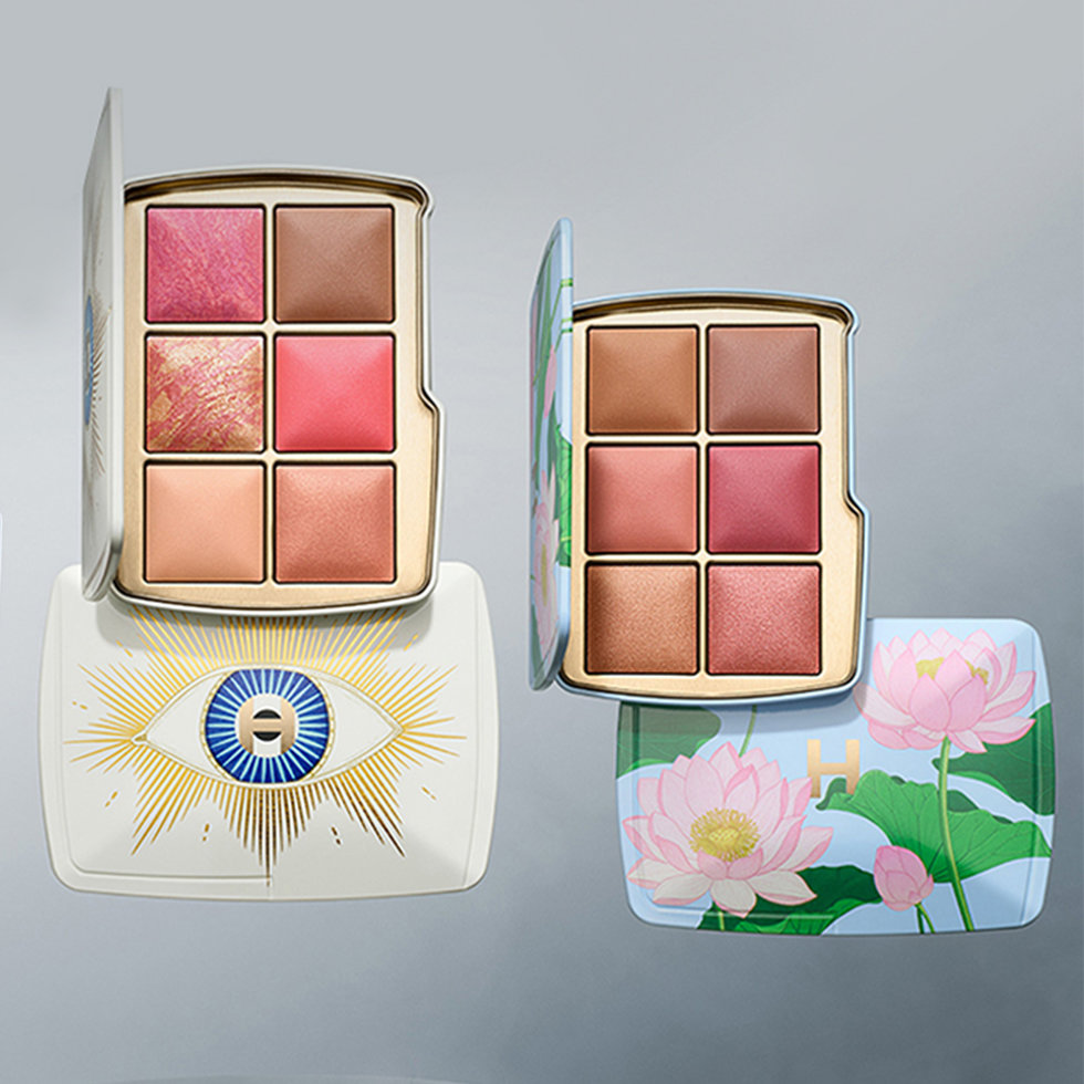 Hourglass Ambient Lighting Palette 2024 Lotus Flower พาเลทไฮไลท์และบลัช 6เฉดสี (1.4g.x6)