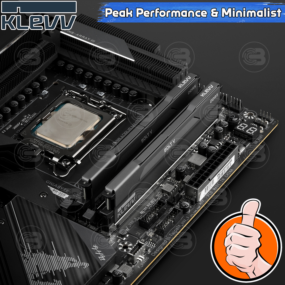 [CoolBlasterThai] KLEVV BOLT V Charcoal Grey 32GB (16GBx2) DDR5-6000 CL28-36-36 (LT-Warranty)