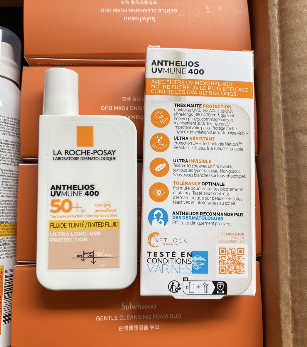 La Roche-Posay Anthelios UVmune 400 Tinted Fluid SPF50+ PA++++ (50ml.) ครีมกันแดดเนื้อสีทิ้น
