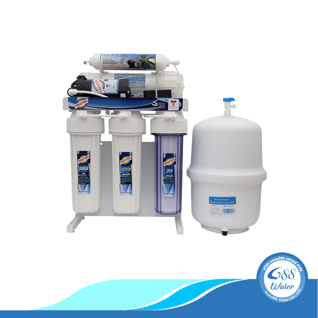 เครื่องกรองน้ำ RO 75 GPD Treatton แบบโครงตั้ง
