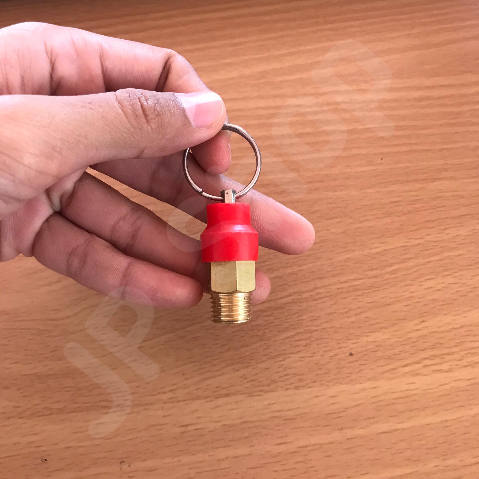 เซฟตี้วาล์ว โปโลลม ปั๊มลม เกลียวนอกNPT หุนสั้น Red Hat BV-2 ทองเหลือง #1023