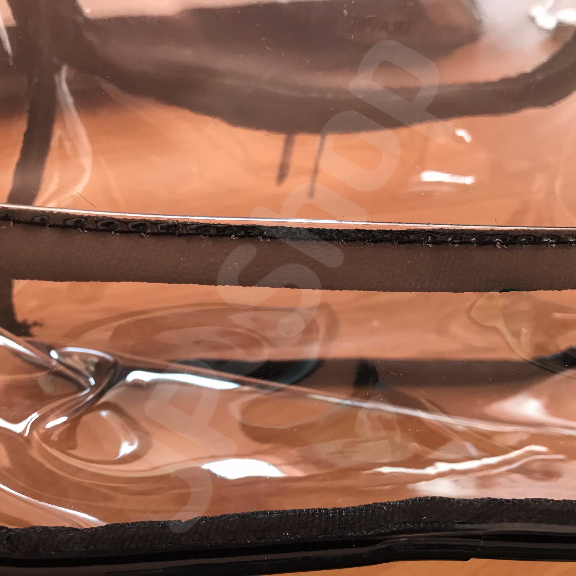 กระเป๋าใส่เครื่องสำอาง รุ่นพกพา สีดำ โปร่งใส ราคา/1 ใบ #00118