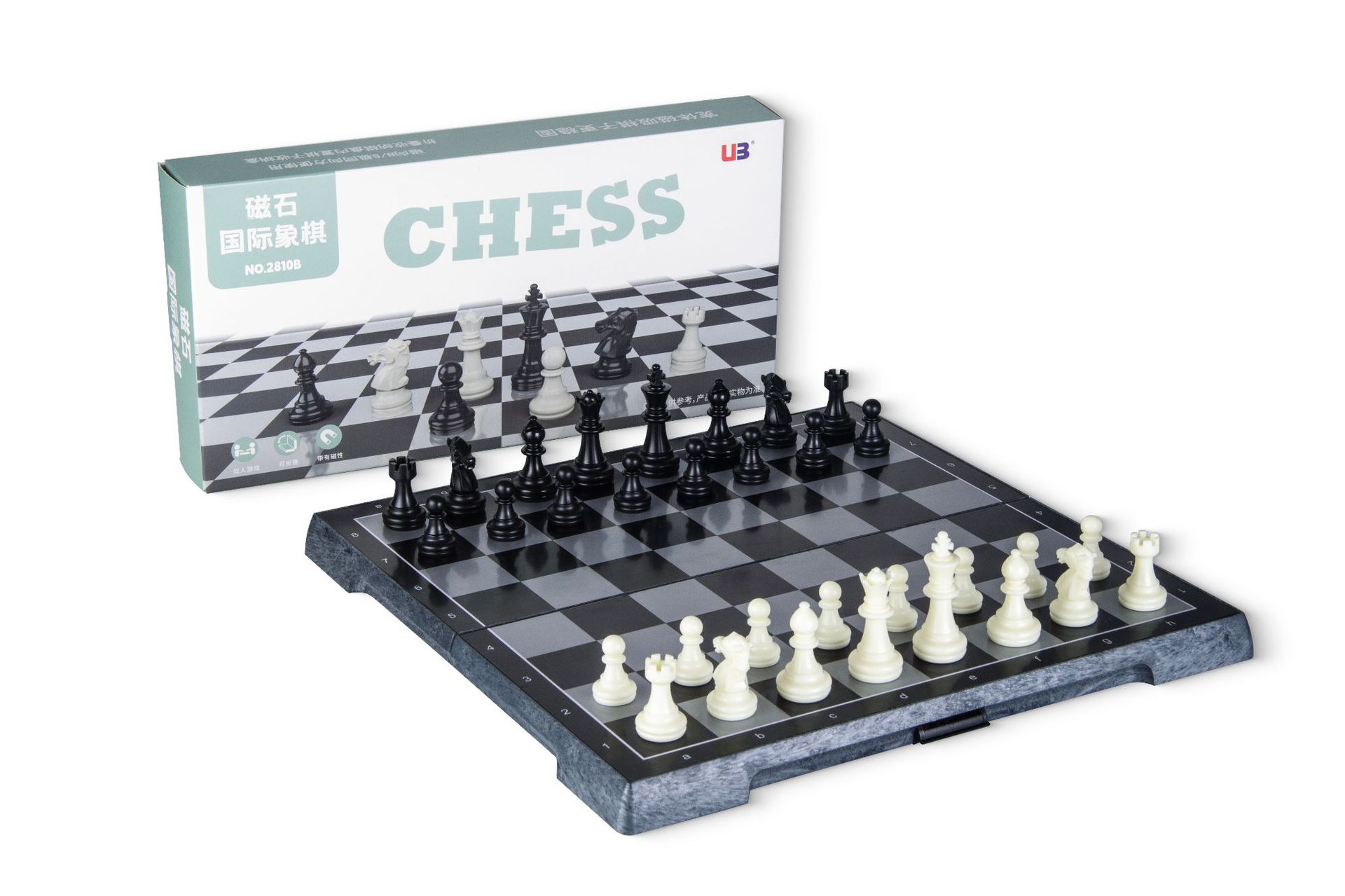หมากรุกสากลแม่เหล็ก Black&White Magnetic Chess