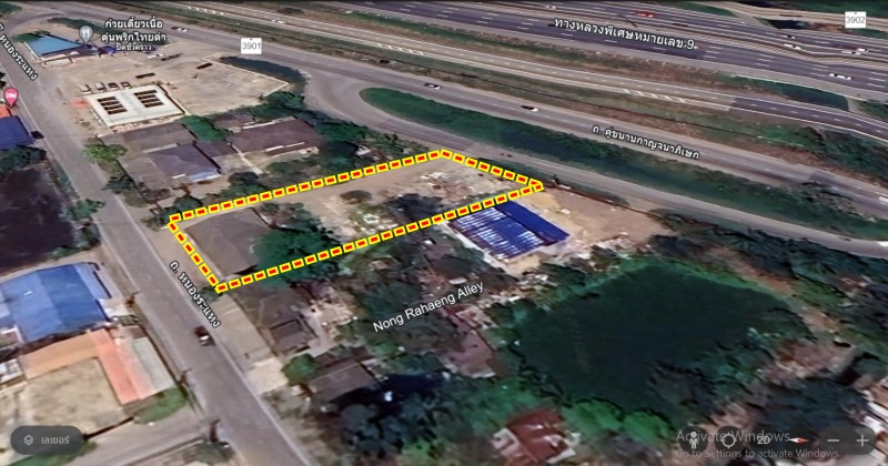 ขายที่ดินถมแล้ว พร้อมสิ่งปลูกสร้าง ติดถนน 2 ด้าน ย่าน หนองระแหง วัชรพล คลองสามวา หทัยราษฎร์ : ใกล้เลียบด่วนกาญจนาภิเษก-ทางด่วนจตุโชติ : 346 ตร.วา