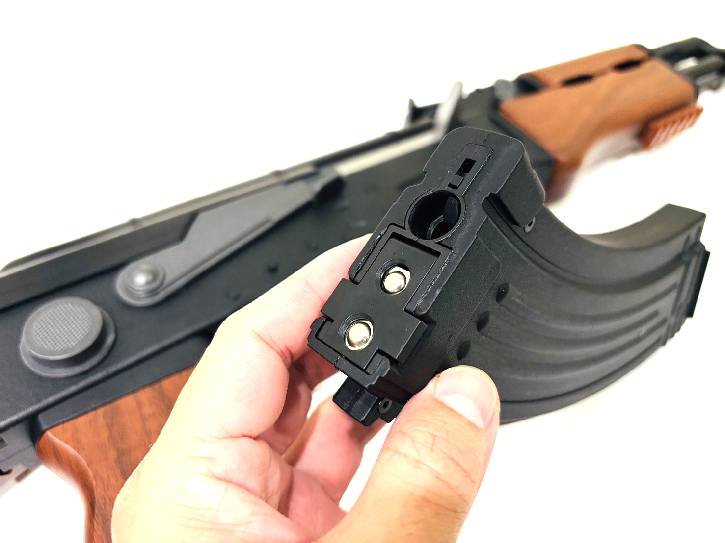ปืนเจล ปืนเจลไฟฟ้า รุ่น AK47 ท่ออลู+ฮอปอัพ (Sime&Full&Blowback)