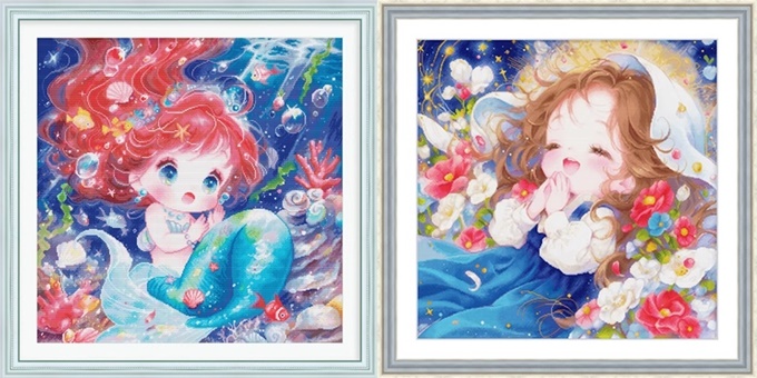 Mermaid and dream girl (พิมพ์ลาย)