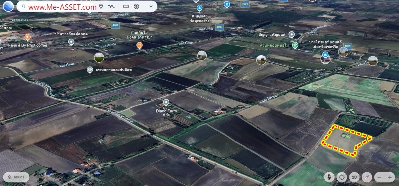 ขายที่ดินเปล่า ย่าน เลียบคลองบ่อสะแกคู้สลอด ไผ่พระ บางไทร อยุธยา : ใกล้วัดสง่างาม และวัดคู้สลอดวุฒิโสภณ : 15-00-41 ไร่