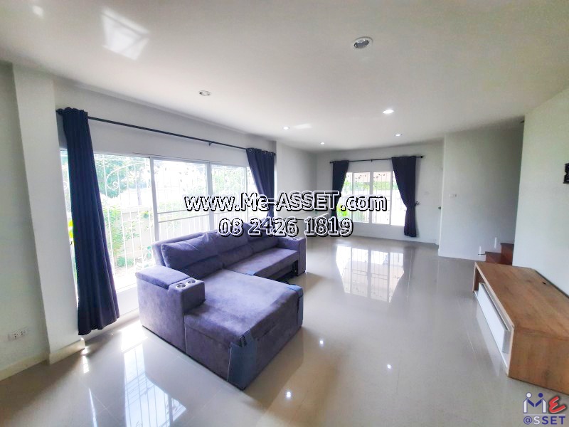 ขายและเช่า ทาวน์โฮมหลังมุม ย่าน เลียบคลองพระอุดม ซอยวัดท่าเกวียน คลองบางไผ่ วัดทองสะอาด ลาดหลุมแก้ว : ม.บ้านสวนธนาการ์เด้น : 2 ชั้น 40.2 ตร.วา