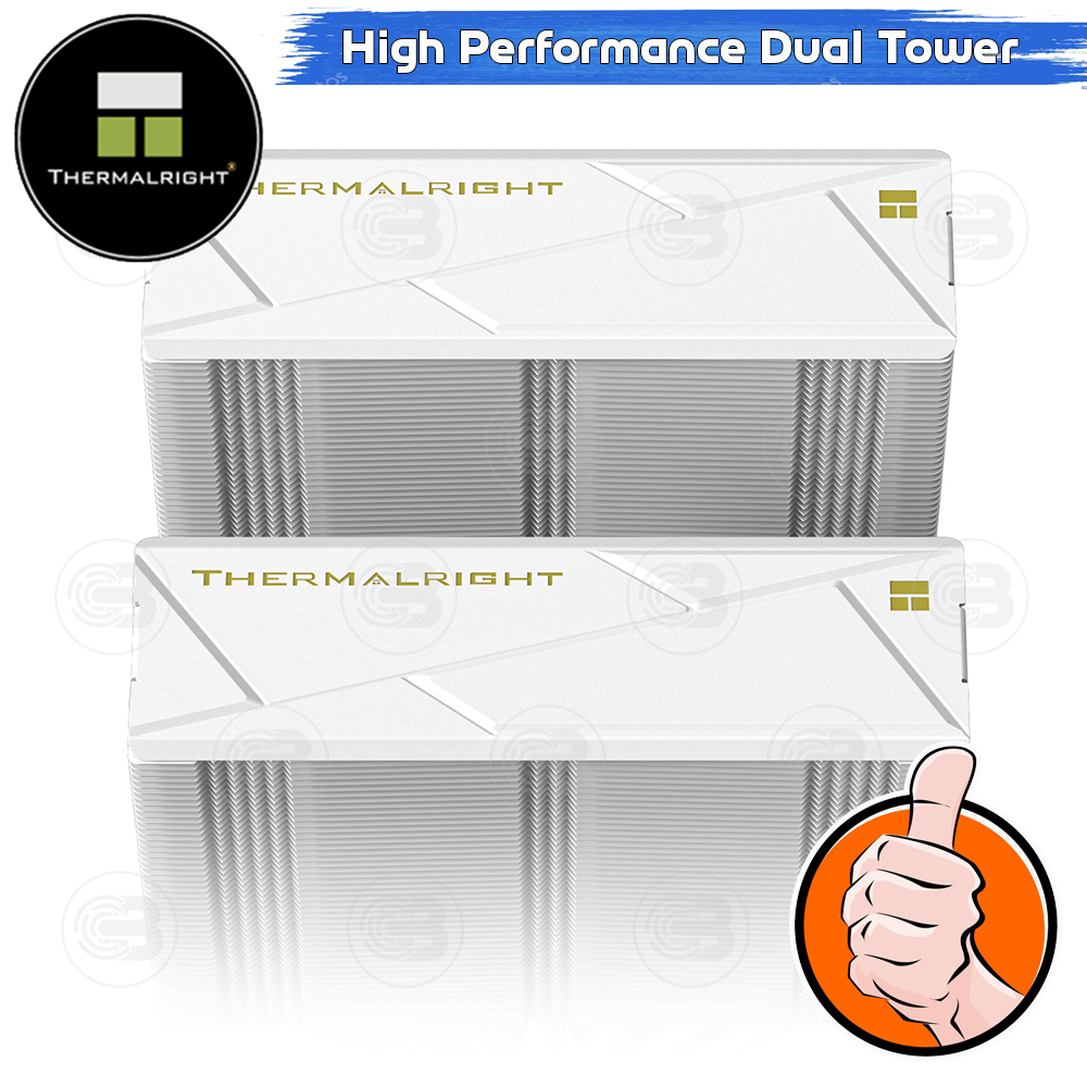 [CoolBlasterThai] Thermalright Royal Pretor 130 Ultra White CPU Heat Sink (AM5/LGA1851 Ready) ประกัน 5 ปี