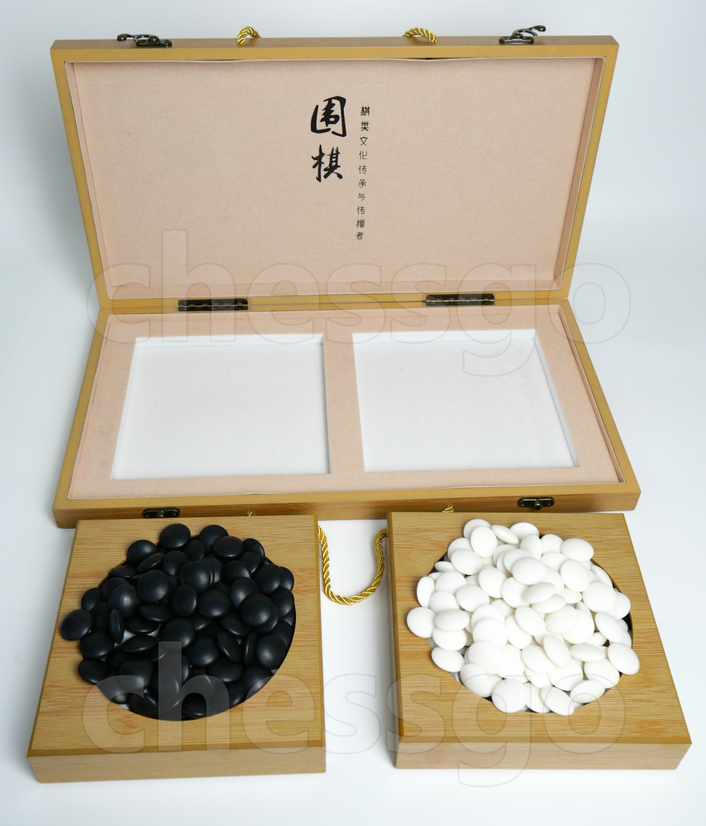 ชุดหมากล้อมไม้ Gift Box Go Set (กระดานไม้ไผ่19เส้นGift Box+ถาดไม้+เม็ดเมลามีน)