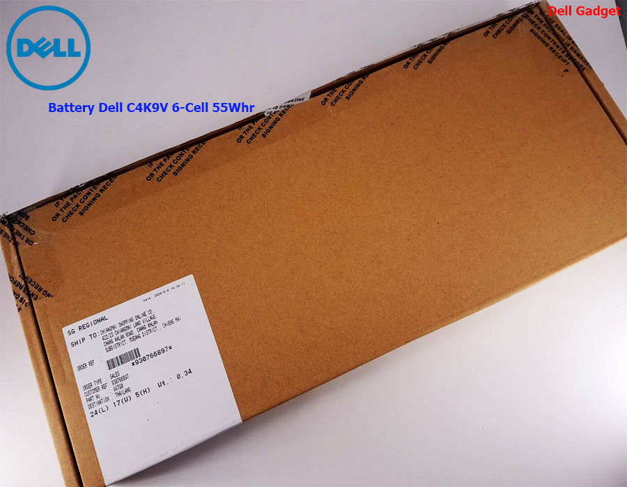 Battery Dell XPS 13 รุ่น 9333, 6-Cell, 55Wh, แบตเตอรี่ Dell C4K9V ของแท้รับประกันศูนย์ Dell Thailand On-site Service