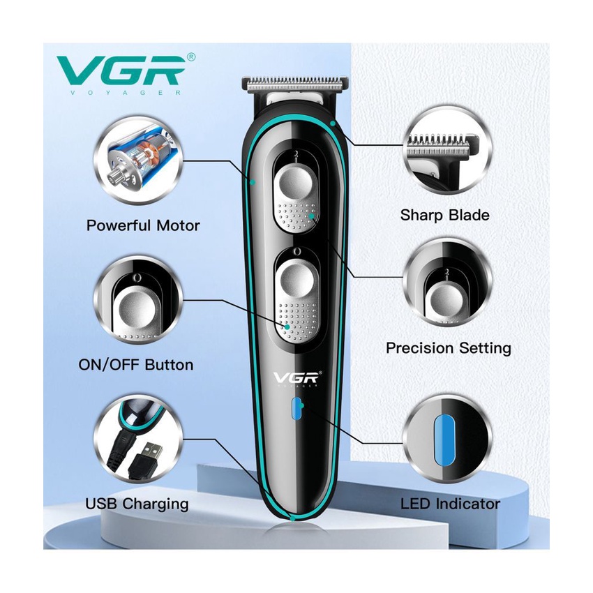 แท้พร้อมส่ง‣ ปัตตาเลียน ตัดผม VGR VOYAGER V-055 ขนาดพกพา ปัตตาเลียนแกะลาย