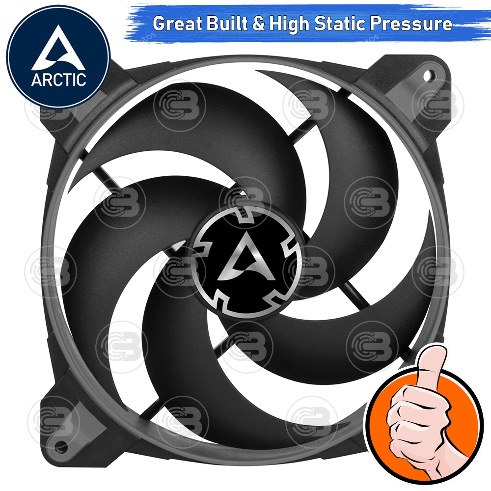 [CoolBlasterThai] ARCTIC BioniX P120 Grey Pressure-optimised with PWM PST(size 120 mm.) PC Fan Case ประกัน 6 ปี
