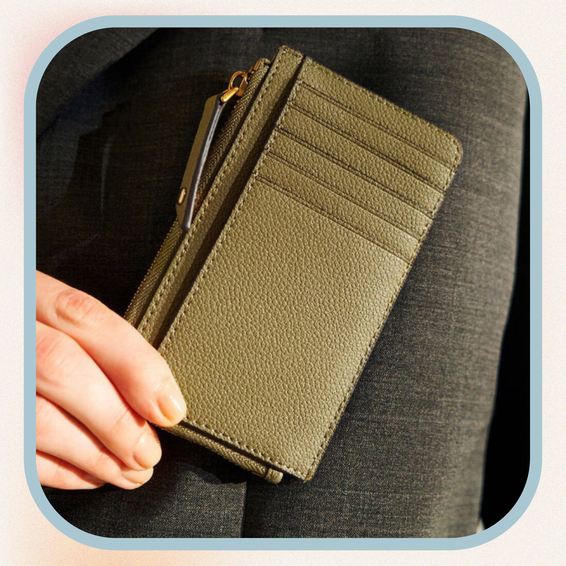 Sidezip Cardholder Green