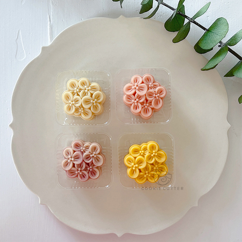 เซ็ตพิมพ์กดขนมลายดอกหอมหมื่นลี้ (20 กรัม / 50 กรัม)