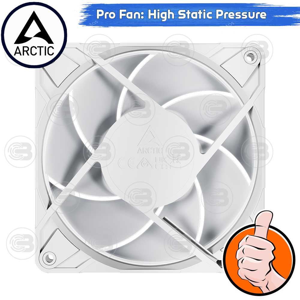[CoolBlasterThai] ARCTIC P12 PRO A-RGB PST White 0dB (size 120 mm.) PC Fan Case ประกัน 6 ปี