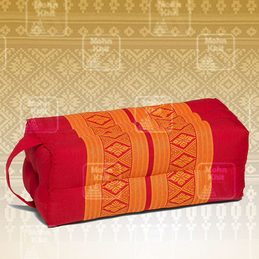 หมอนหนุนดี มีหูหิ้ว,โยคะ,The original Khit Rectangle health Pillow Thai Bolster Lumber 33x15x10 cm