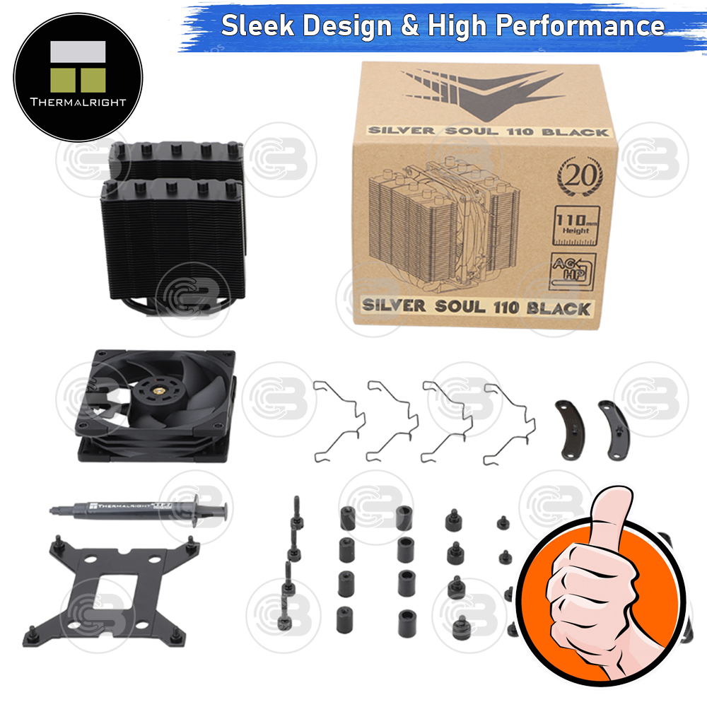 [CoolBlasterThai] Thermalright Silver Soul 110 BLACK CPU Heat Sink (AM5/LGA1851 Ready)ประกัน 5 ปี