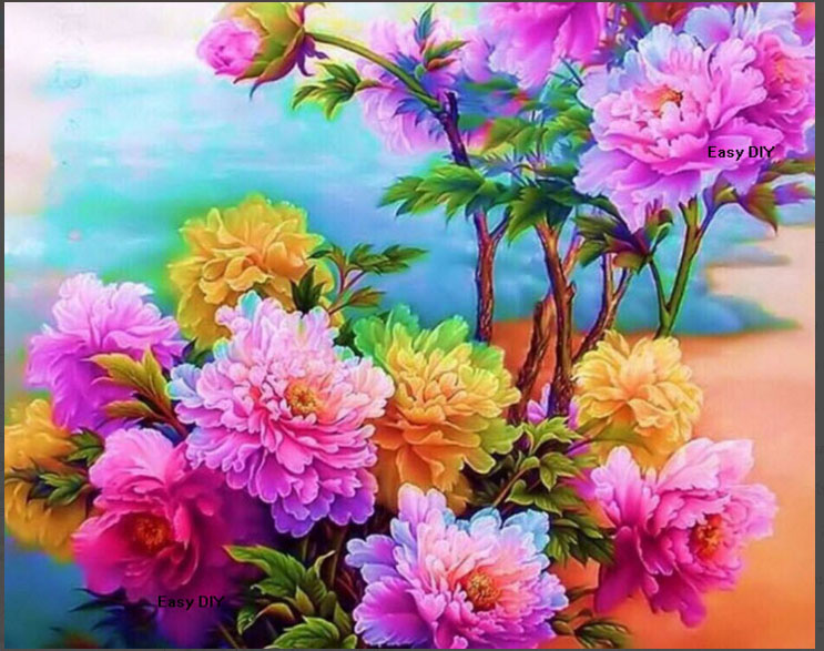 ภาพสีน้ำดอกโบตั๋น