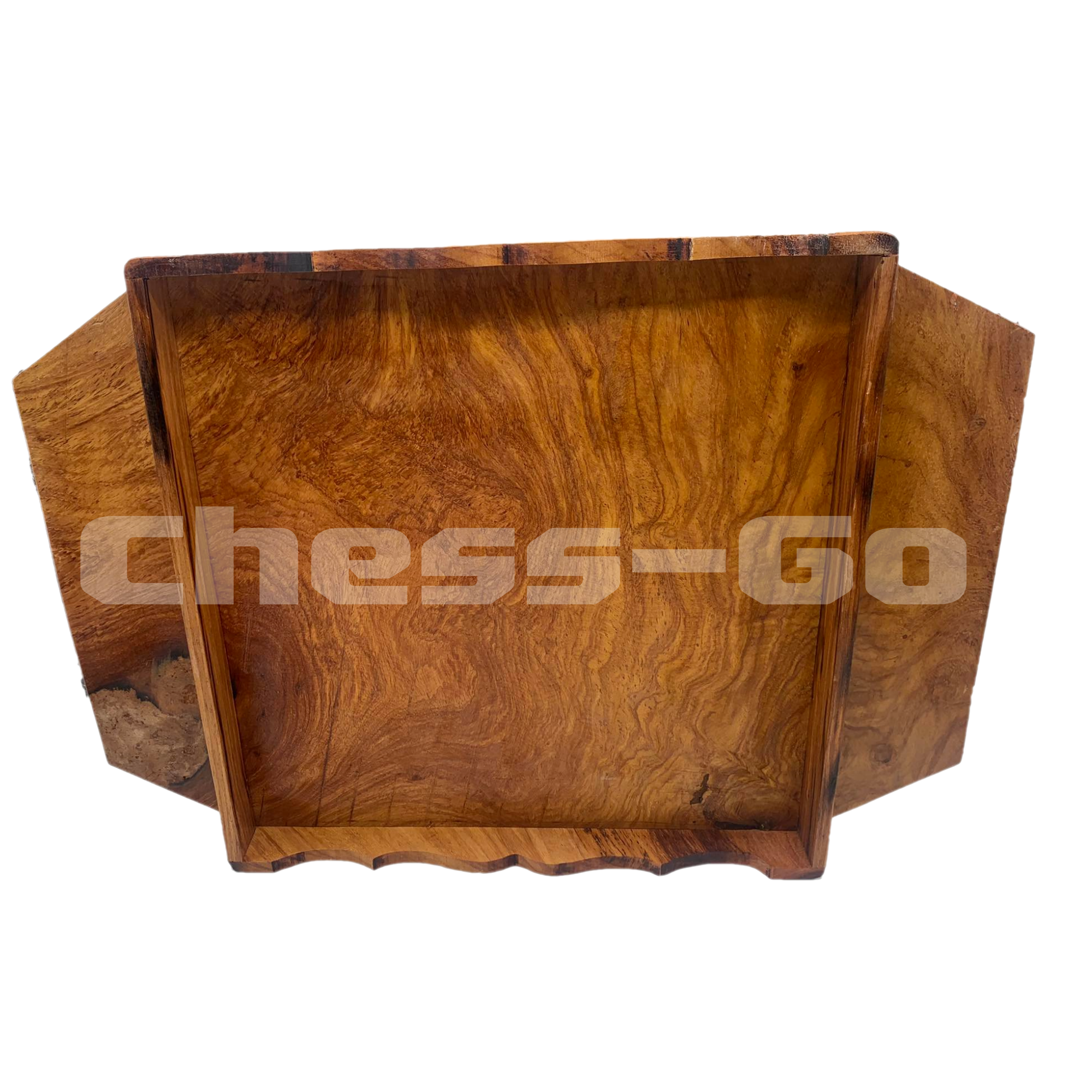 ชุดหมากรุกไทยไม้(กระดานไม้มะค่ามีขอบ+ตัวพลาสติกptt)