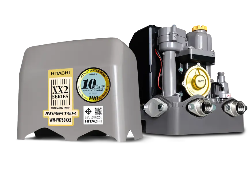 ปั๊มอัตโนมัติ HITACHI WMPV250-750 XX2 250-750 วัตต์ ระบบอินเวอร์เตอร์ ปี 2023