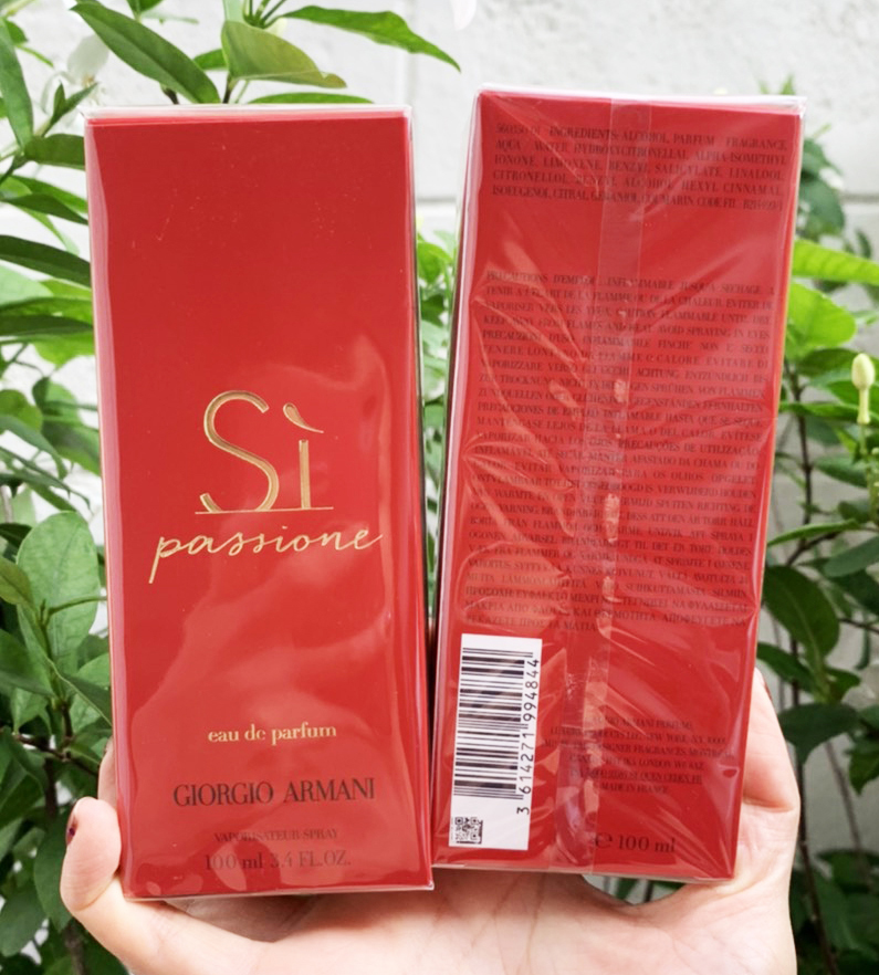 Giorgio Armani Si Passione Eau De Parfum 100ml. น้ำหอมของแท้ (1กล่อง)