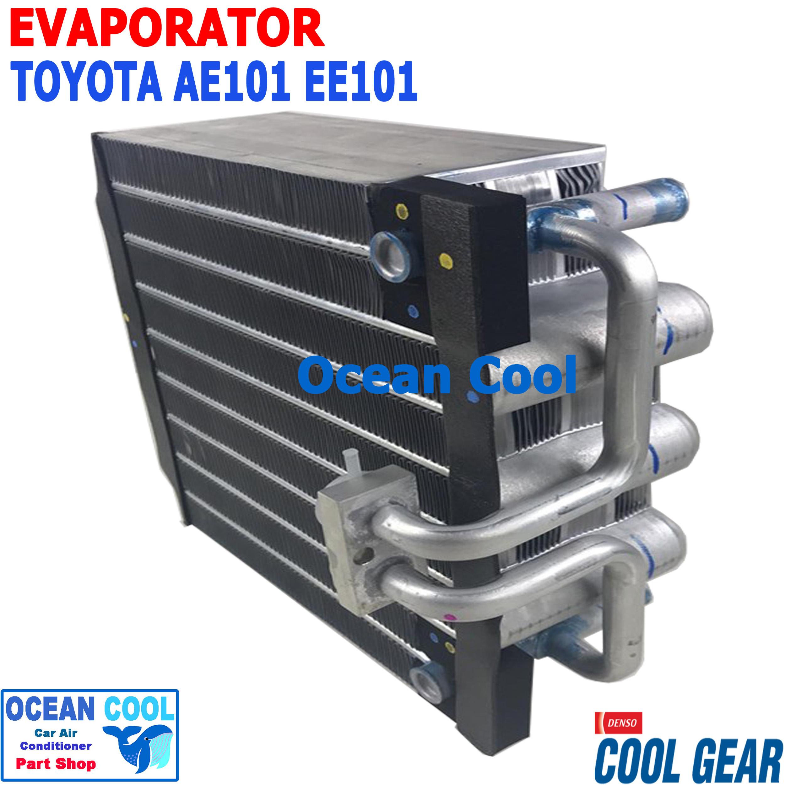 คอยล์เย็น โคโลล่า AE101 1995 - 2000 EVA0016 COOL GEAR รหัส TG447600-66704W EVAPORATOR TOYOTA COROLLA 1996 1997 1998 1999 รังผึ้ง อีวาโปเรเตอร์ ตู้แอร์ คอยเย็น พ.ศ. 2538 ถึง 2543 อะไหล่ แอร์ รถยนต์