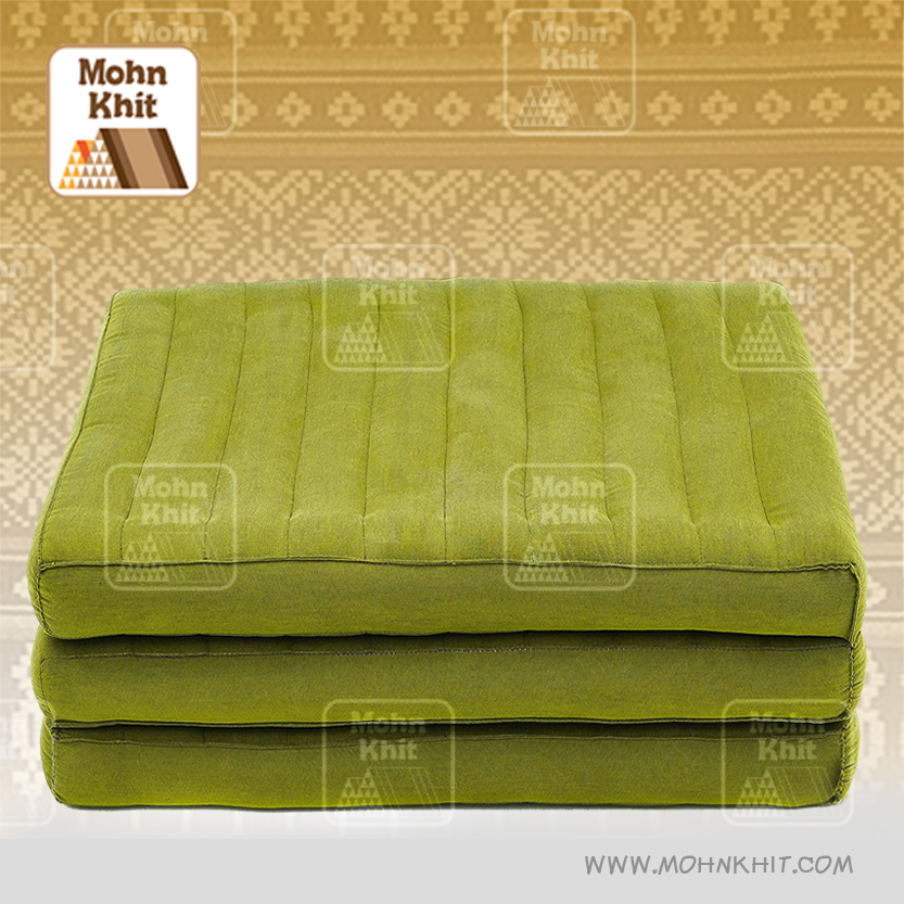 ที่นอนขิด3พับพิเศษ 60x200x7Cmสีพื้น//Large 3 part mattresses Thai Mattress is hand stuffed with natural kapok.