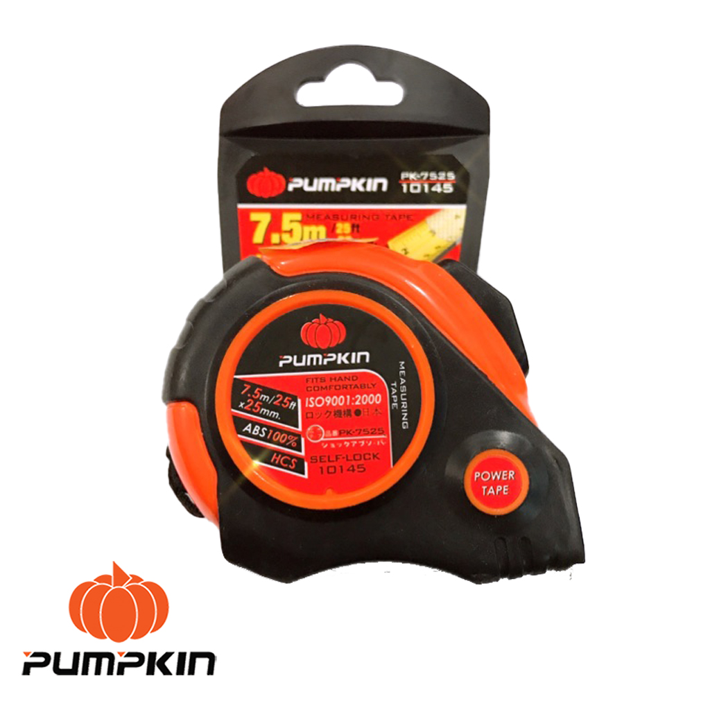 ตลับเมตร PUMPKIN หุ้มยาง 7.5ม.#10145