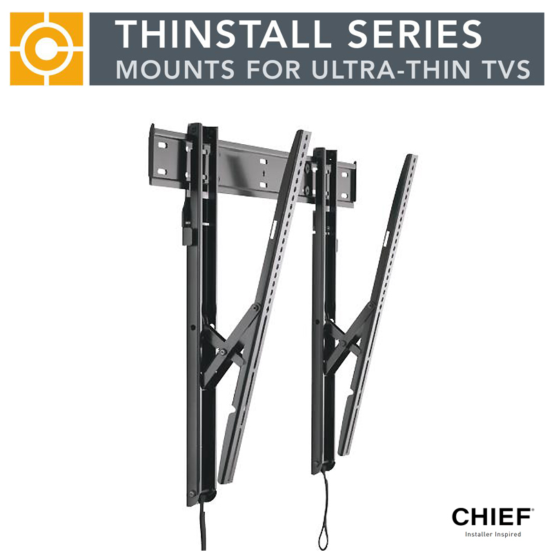 CHIEF LTTU series for 32"- 65" LED TV Large THINSTALL Tilt Wall Mount, Max VESA 800x500 mm.,Weight Capacity 45.4Kg