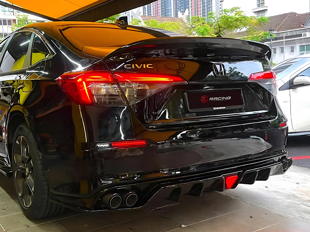 ชุดลิ้นหลัง ดิฟฟิวเซอร์ท่อคู่ Civic FE e:HEV/TURBO รุ่น FE180