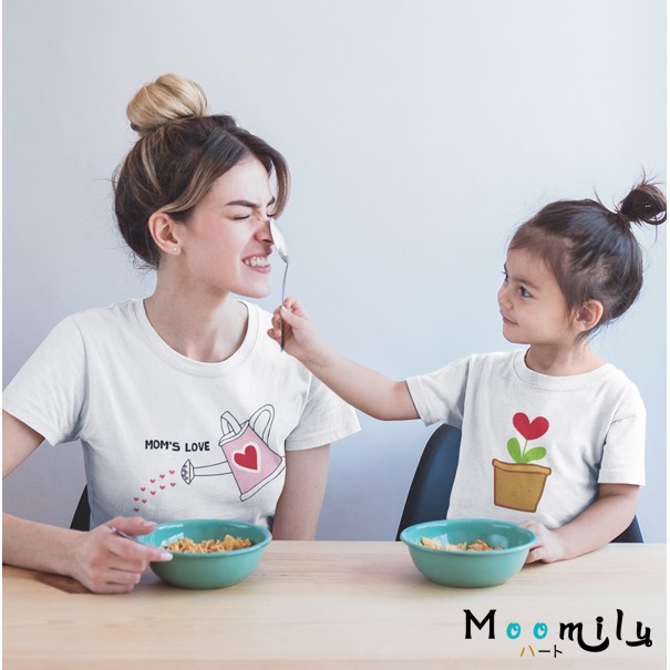 ปลูกต้นรัก เสื้อครอบครัวสีขาว เสื้อท่องเที่ยว เสื้อกรุ๊ป เสื้อทีม พ่อแม่ลูก MMLLOVETREE_WH