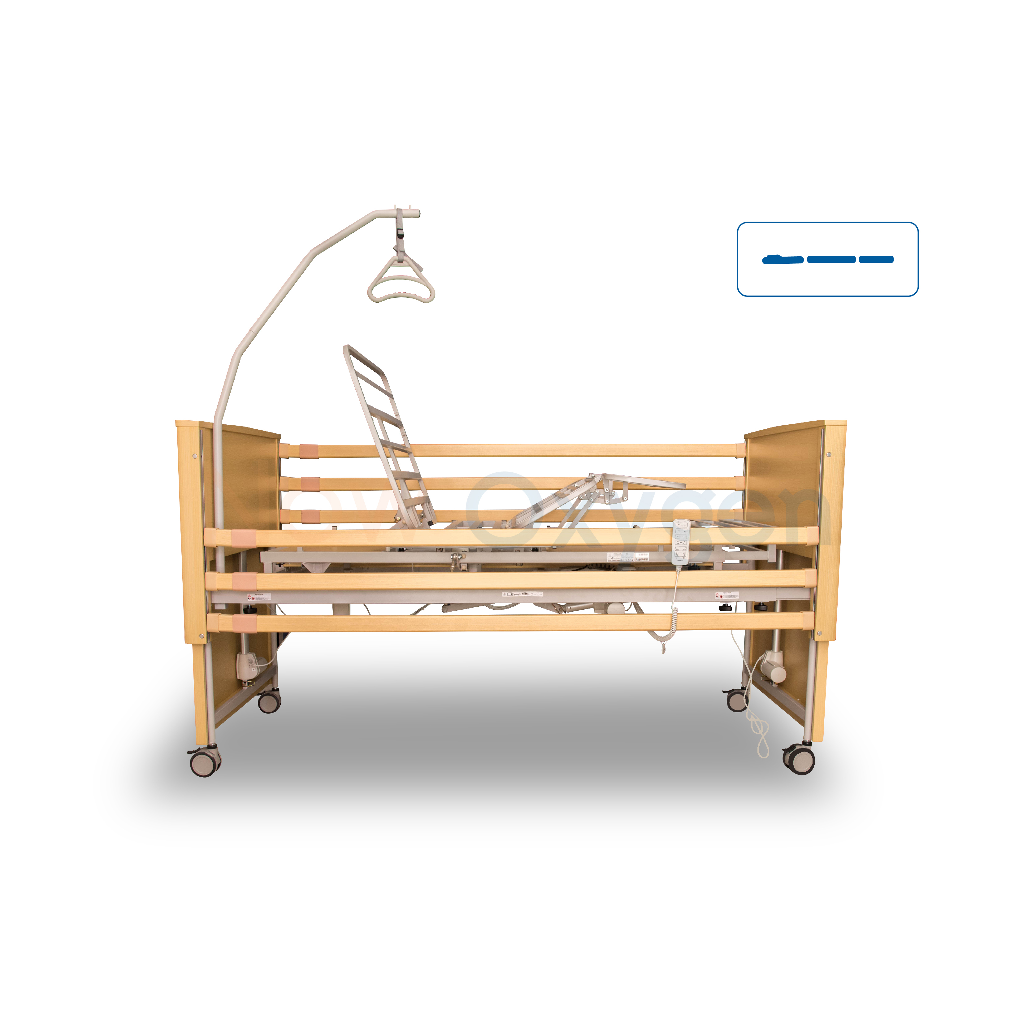 เตียงผู้ป่วยลายไม้ Solid Wood ไฟฟ้าพิเศษ แบบปรับหมุนได้ (Turnaround Premium) สำหรับกายภาพบำบัด ปรับเป็นท่านั่ง และใช้ฝึกยืน รับประกันศูนย์ไทย 6 ปี