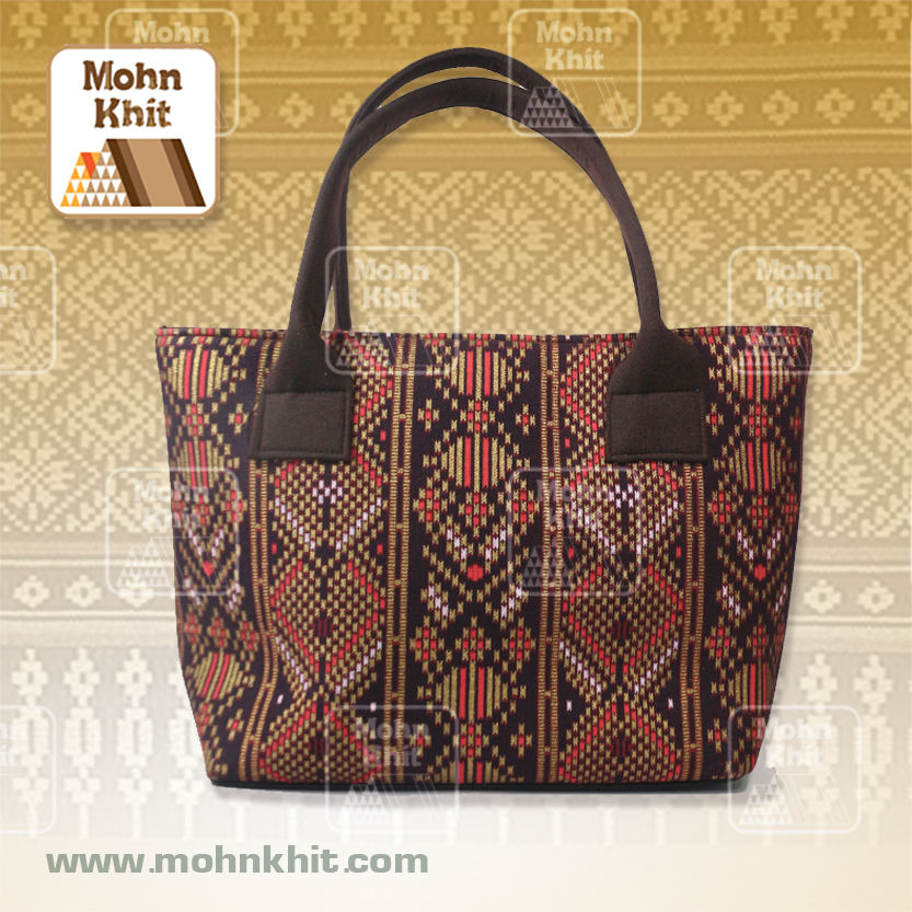 กระเป๋าแพรวา,กระเป๋าผ้าขิด กระเป๋าถือ กระเป๋าหิ้ว 12x19x19Cm//Khit Bag, Tote Bag, Tote Bag