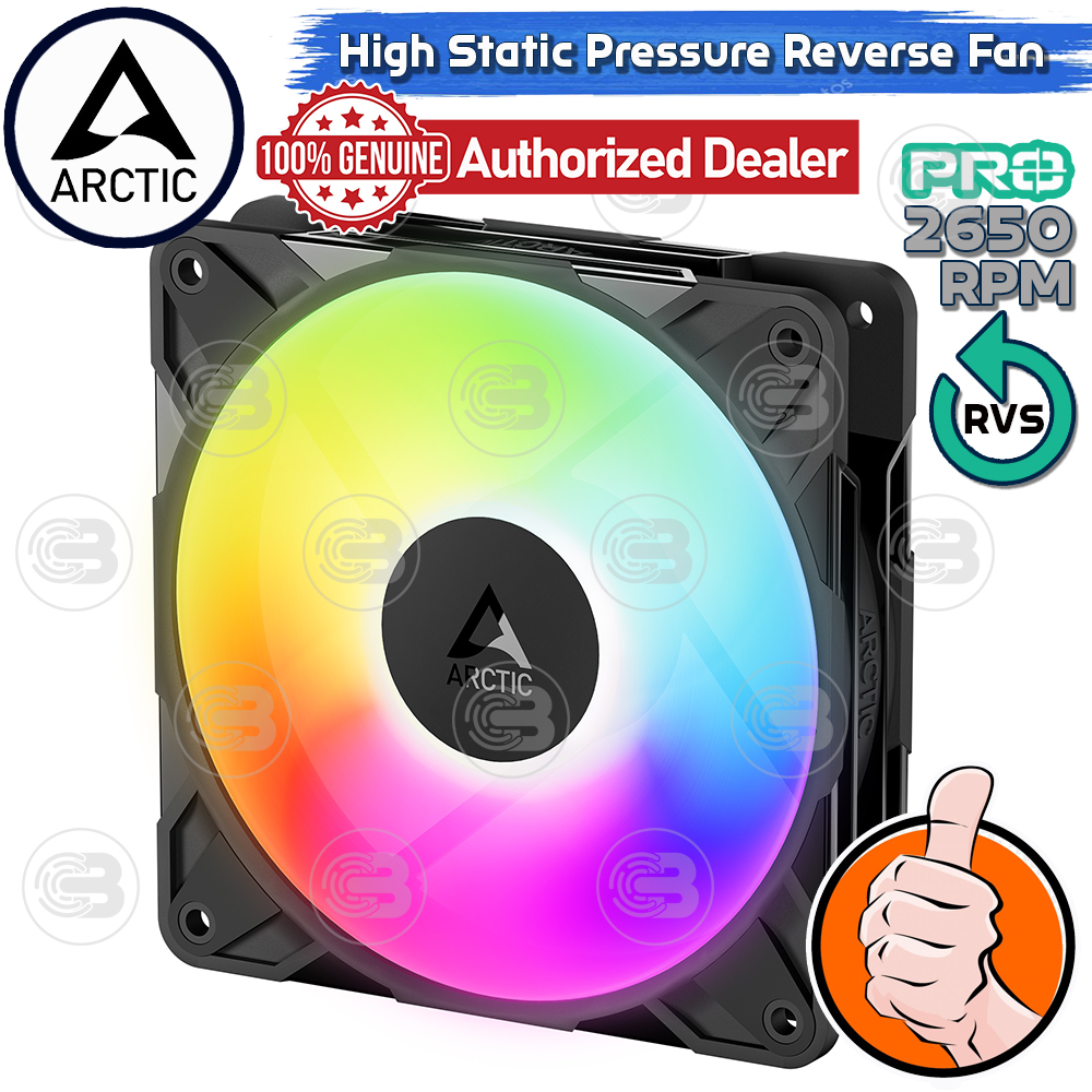 [CoolBlasterThai] ARCTIC P14 PRO REVERSE A-RGB PST BLACK (size 140 mm.) PC Fan Case ประกัน 6 ปี