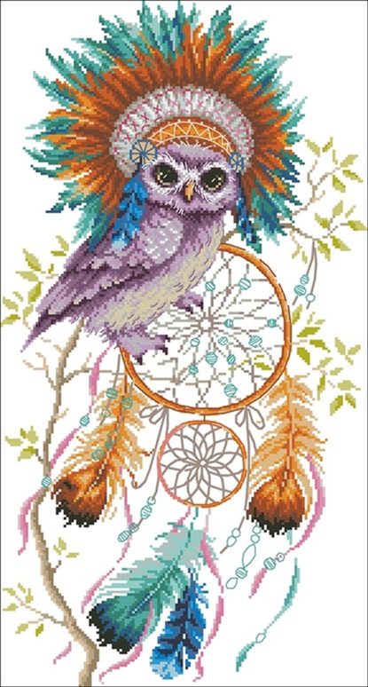 Owl dream catcher (ไม่พิมพ์/พิมพ์ลาย)