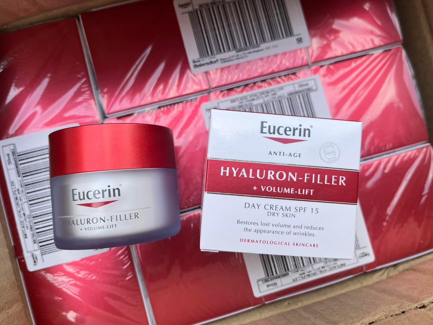 ครีมบำรุงกลางวัน กระชับรูปหน้าดูเรียวเป็นตัววี Eucerin Hyaluron-Filler + Volume Lift Day SPF15 50ml.