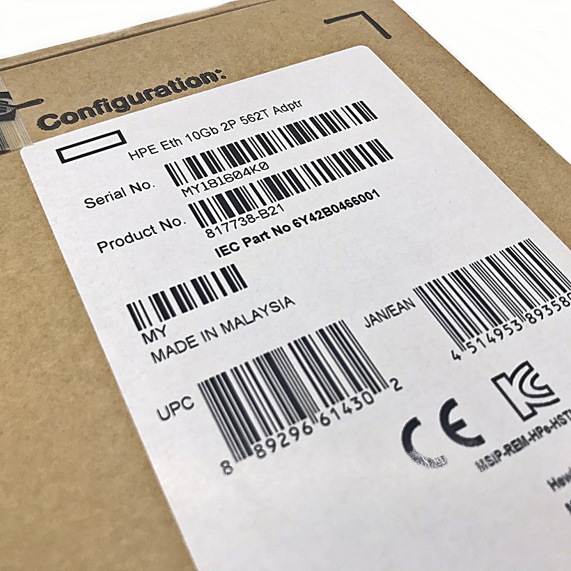 NEW, HP 817738-B21 / 840137-001 [TorCompTH Thailand - ขาย จำหน่าย ราคา] HP Ethernet 10Gb DP 562T Adapter