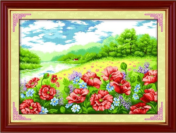 Poppy garden (ไม่พิมพ์/พิมพ์ลาย)