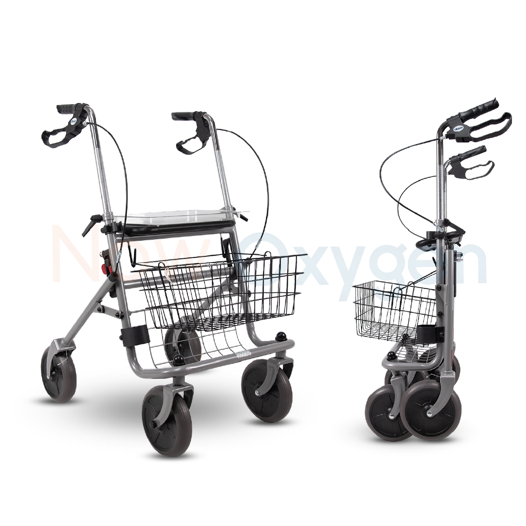 Devilbiss Rollator Cristallo วอล์คเกอร์ 4 ล้อ อุปกรณ์ช่วยพยุงเดิน อุปกรณ์ฝึกเดิน รับประกัน 2 ปี